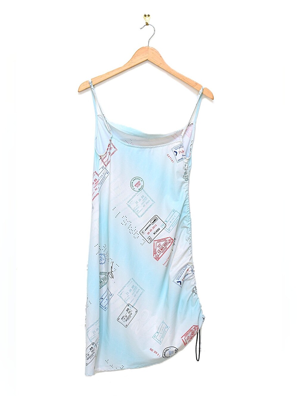 Miaou Helga Passport Dress Asymmetrical Slip Dress Blue Size M Y2K Summer - Picture 8 of 15